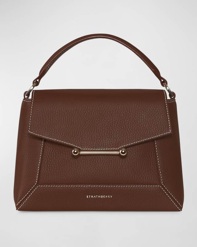 Mosaic Calf Leather Top-Handle Bag